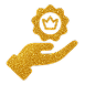hand icon with a crown